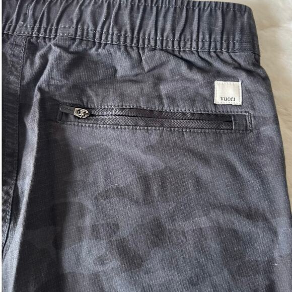 Vuori Pants Gray Black Camouflage Ripstop Cargo Canvas Drawstring Womens XS - Picture 8 of 11